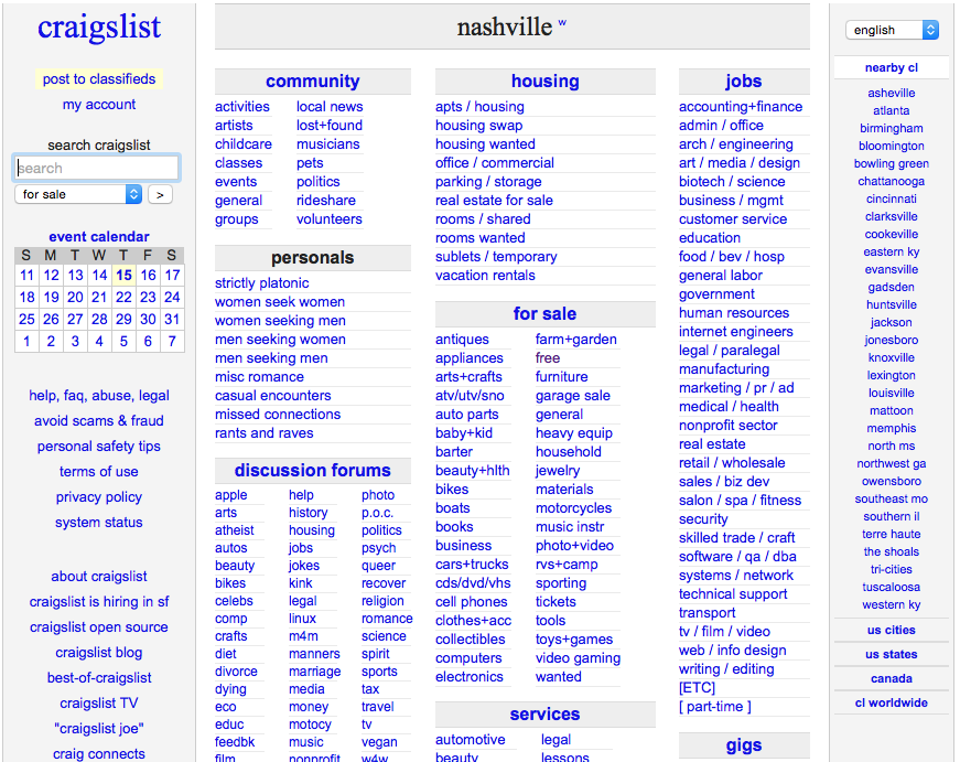Craigslist Nashville Free Craigslist 2020 02 20