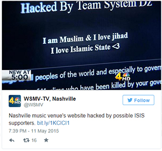 nashville music venue hacked by isis tweet