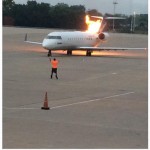 nashville plane catches on fire