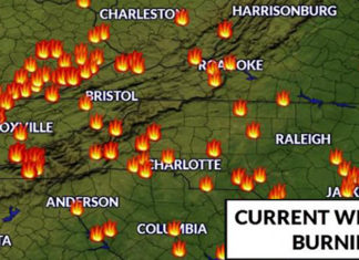 Dozens of Wildfires Are Now Spreading Through West Virginia Mountains bluefield wv wildfires