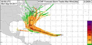 Data Shows Hurricane Irma Possibly Making Landfall In South Carolina Early Next Week