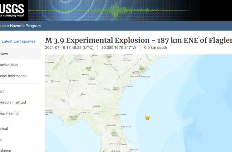 “Experimental Explosion” Triggers Massive 3.9 Earthquake Along Atlantic Coast