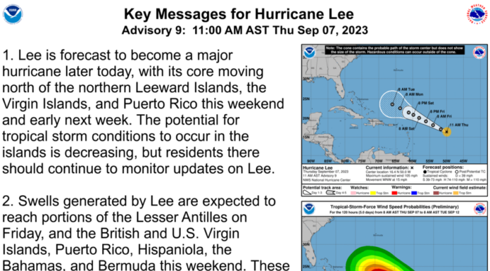 National Hurricane Center Warning All Charleston Residents To Keep A Close Eye on Hurricane Lee