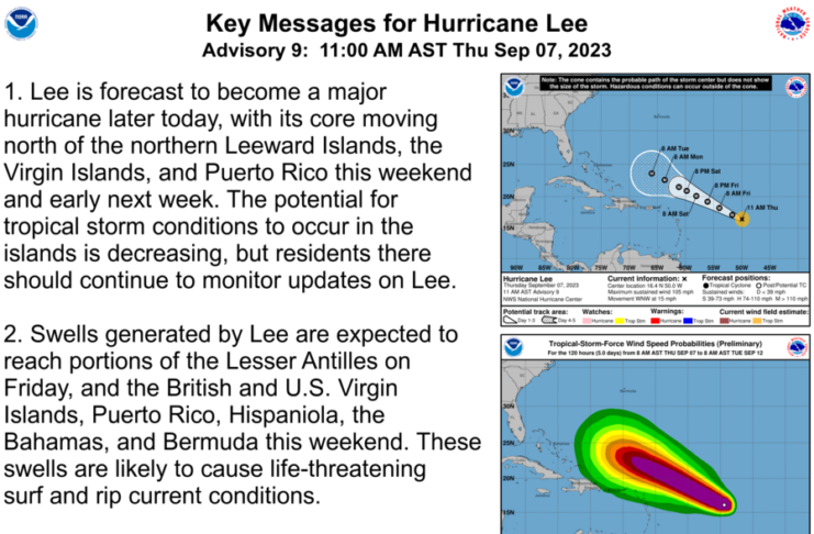 National Hurricane Center Warning All Charleston Residents To Keep A Close Eye on Hurricane Lee