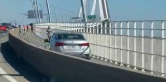 Charleston Police Respond to Car on Ravenel Bridge Pedestrian Path
