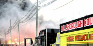 Update: Brush Fire Flare-Up Near Mosaic Plant, Emergency Crews Stand Ready