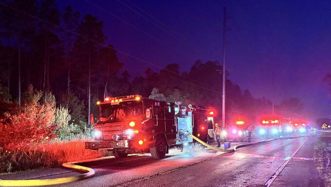 Firefighters Contain Brush Fire Near Morris Bridge Road in Tampa