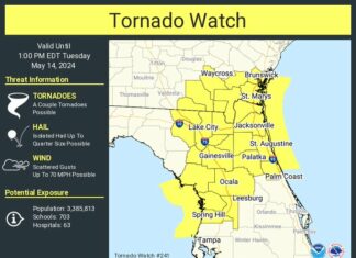 Tornado Watch for Tampa Bay Area
