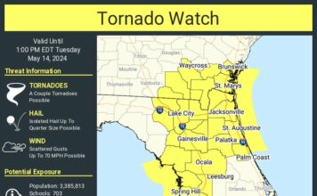 Tornado Watch for Tampa Bay Area