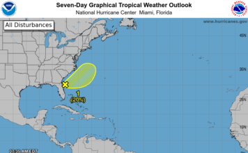 Massive Low Pressure System Developing Off The Atlantic Coast