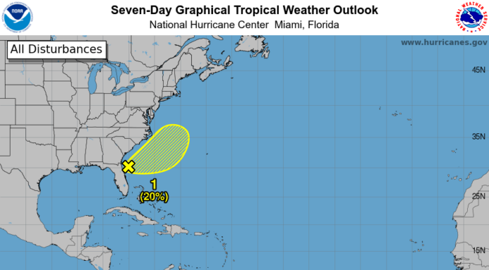 Massive Low Pressure System Developing Off The Atlantic Coast