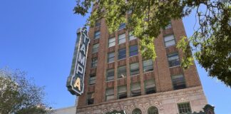 Tampa Theatre Turns 100 This Week After a $24.5 Million Restoration Tampa Theatre’s Franklin Street facade and marquee in an April 2024 file photograph, before the 2026 auditorium restoration.