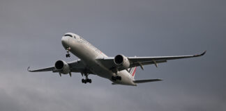 Nashville’s New Nonstop Paris Flight Starts May 14-and Its Flight Number Honors Dolly Air France Airbus A350-900 approaching Boston Logan in November 2024; aircraft file photo, not a Nashville arrival.
