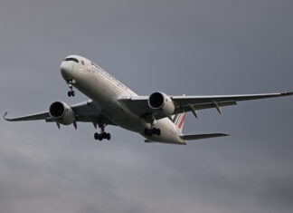 Nashville’s New Nonstop Paris Flight Starts May 14-and Its Flight Number Honors Dolly Air France Airbus A350-900 approaching Boston Logan in November 2024; aircraft file photo, not a Nashville arrival.